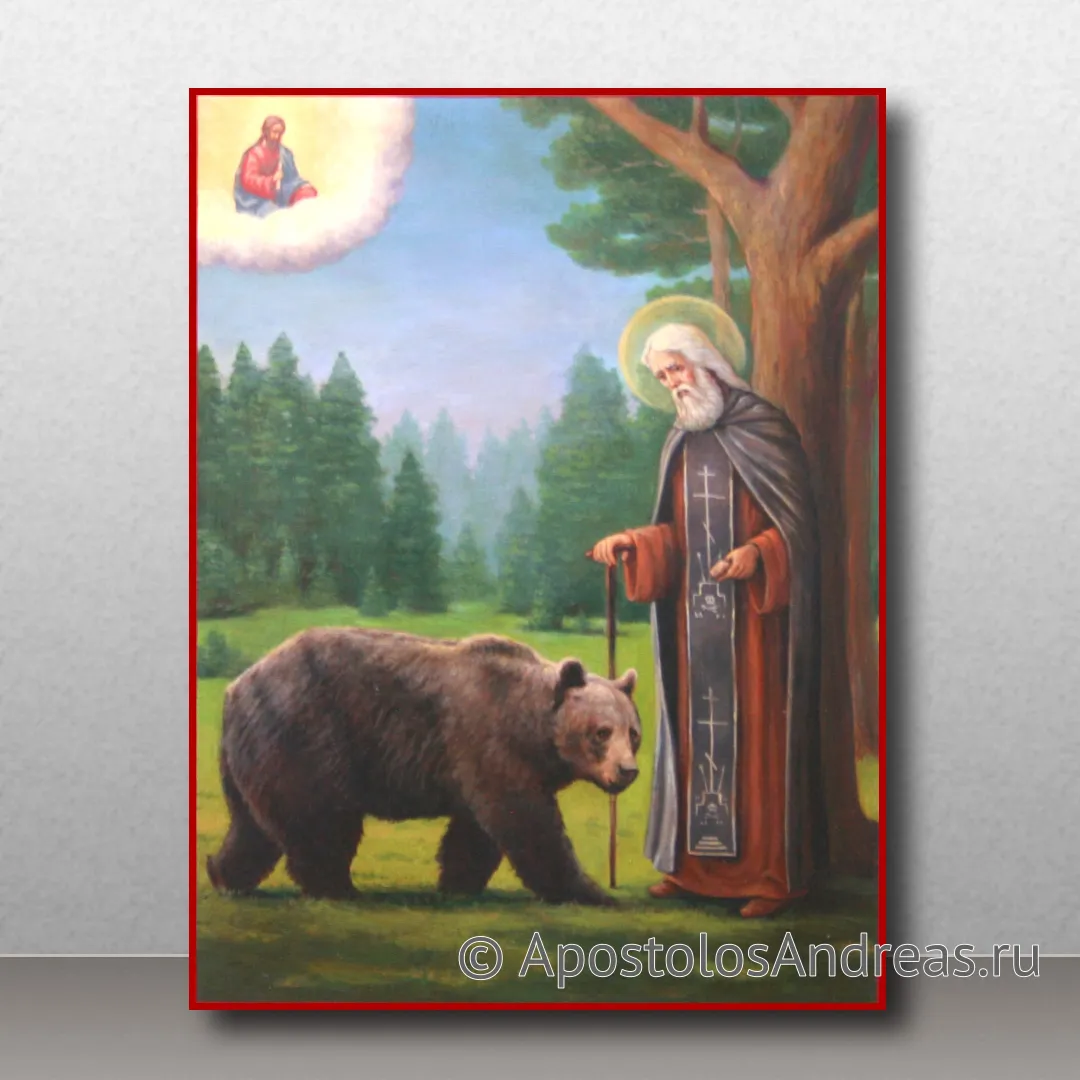 Икона Сергий Радонежский, преподобный, игумен, образец № 46