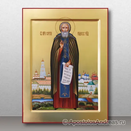 Икона Сергий Радонежский, преподобный, игумен, миниатюра № 8