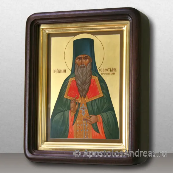 Рукописная икона Севастиан Карагандинский, архимандрит, исповедник