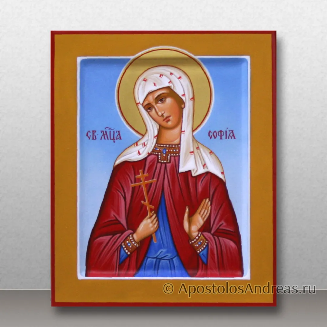 Икона София Римская, мученица, 13х16, 2024 — образец № 6