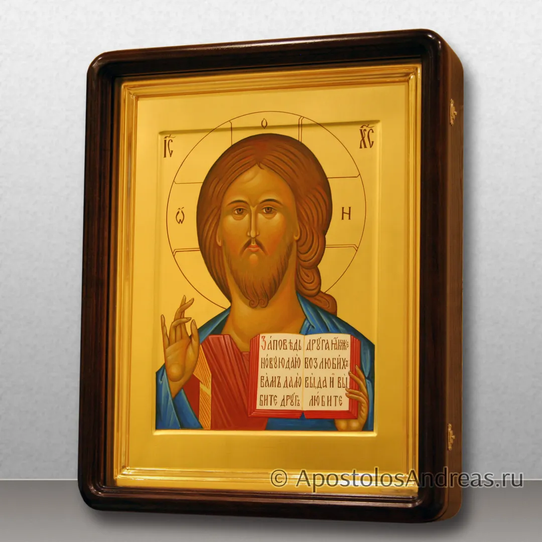 Икона Спаситель (оплечный), 30х40 (в киоте - 37х47), 2024 — образец № 8