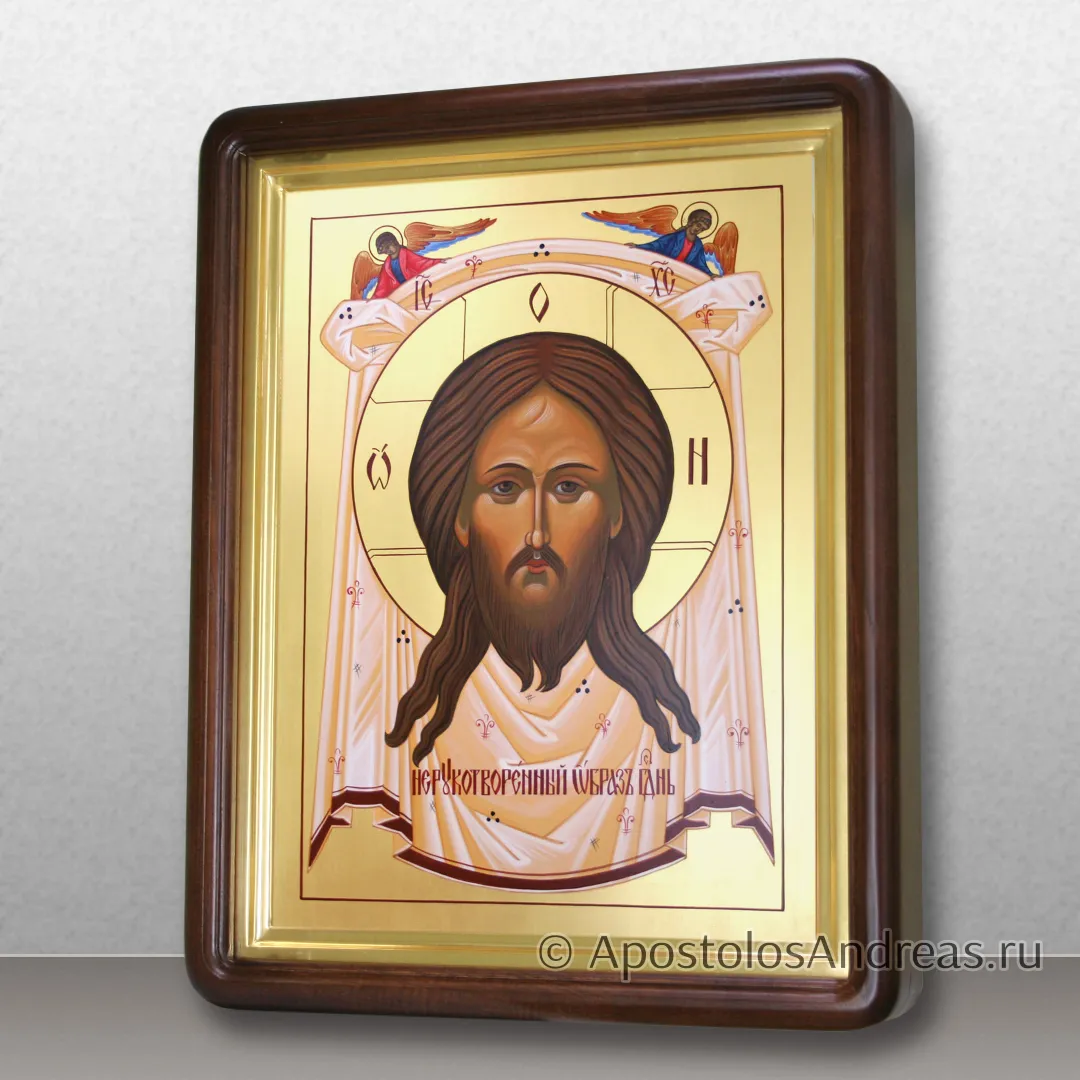 Икона Спас Нерукотворный (в киоте с профильной рамой), в киоте - 37х47, 2025 — образец № 47