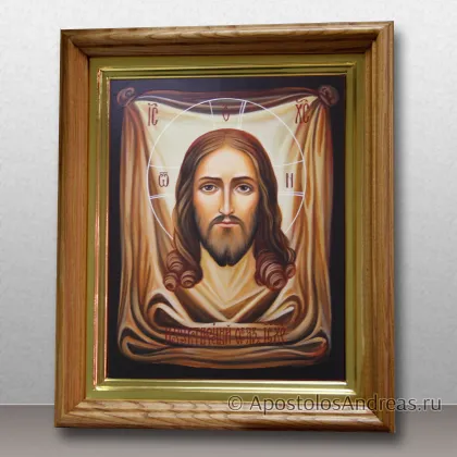Икона в киоте Спаса Нерукотворного (академический стиль) — миниатюра № 49