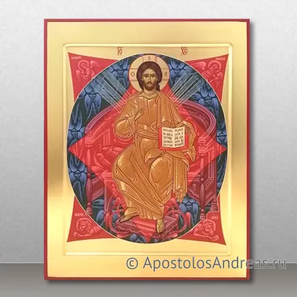 Икона Спас в силах, сусальное золочение фона, миниатюра № 1