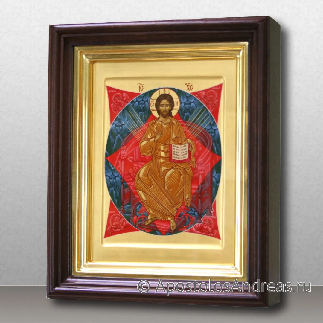 Икона Спаса в силах в киоте с профильной рамой, образец № 4