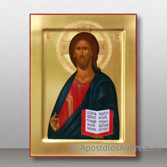 Рукописная икона Спас Звенигородский