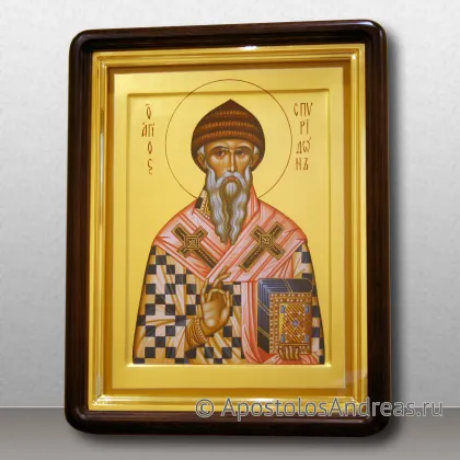 Именная икона в киоте Спиридон Тримифунтский — миниатюра № 26