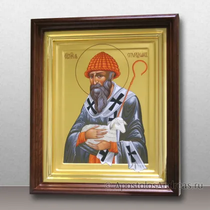 Именная икона в киоте Спиридон Тримифунтский — миниатюра № 40