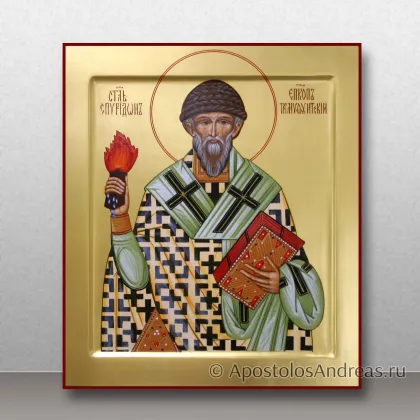 Именная икона на золоте Спиридон Тримифунтский — миниатюра № 48