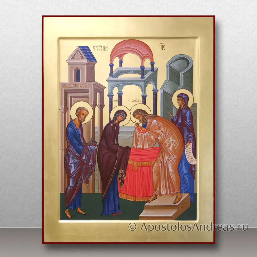 Икона Сретение Господне, 30х40, 2024 — образец № 1