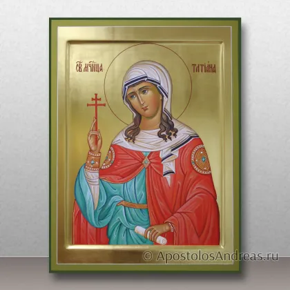 Икона Татиана Римская мученица с золочением фона, миниатюра № 9