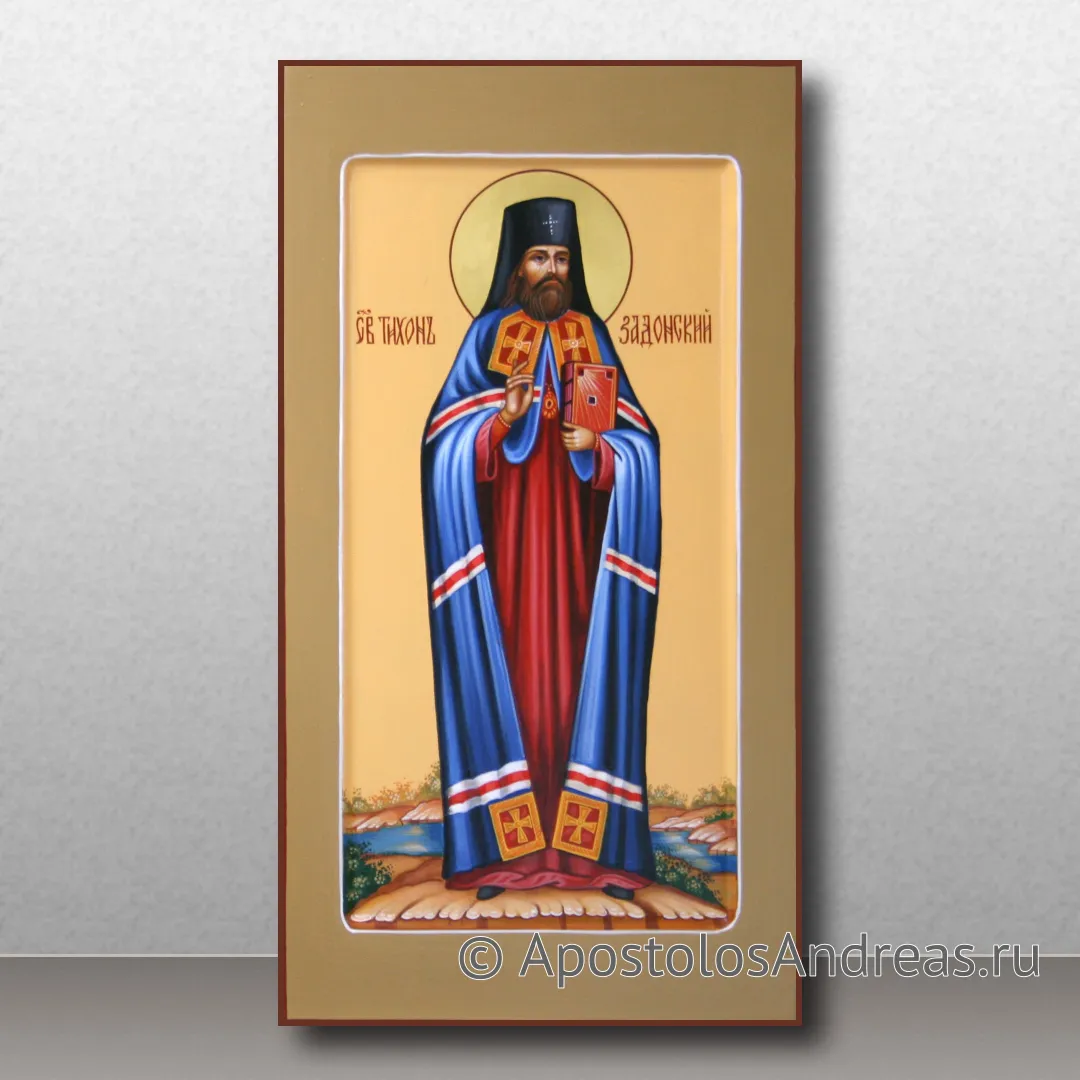 Икона Тихон Задонский, епископ Воронежский, святитель, 18х36, 2023 — образец № 2