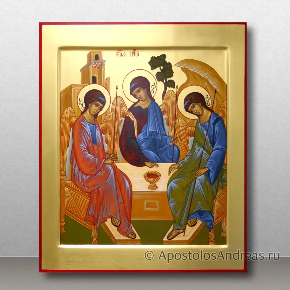 Рукописная икона Святая Троица (Рублевская)