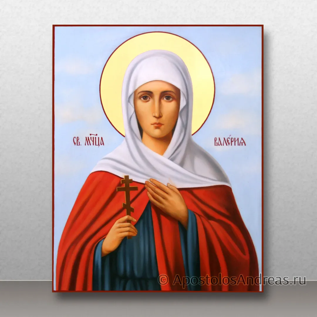 Икона Валерия Кесарийская (академическое письмо), 24х30, 2025 — образец № 6