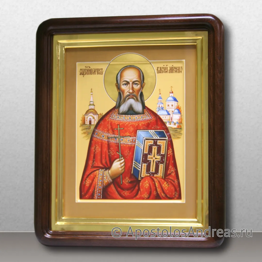 Икона Василий Мирожин, пресвитер, священномученик, 24х30, 2024 — образец № 4
