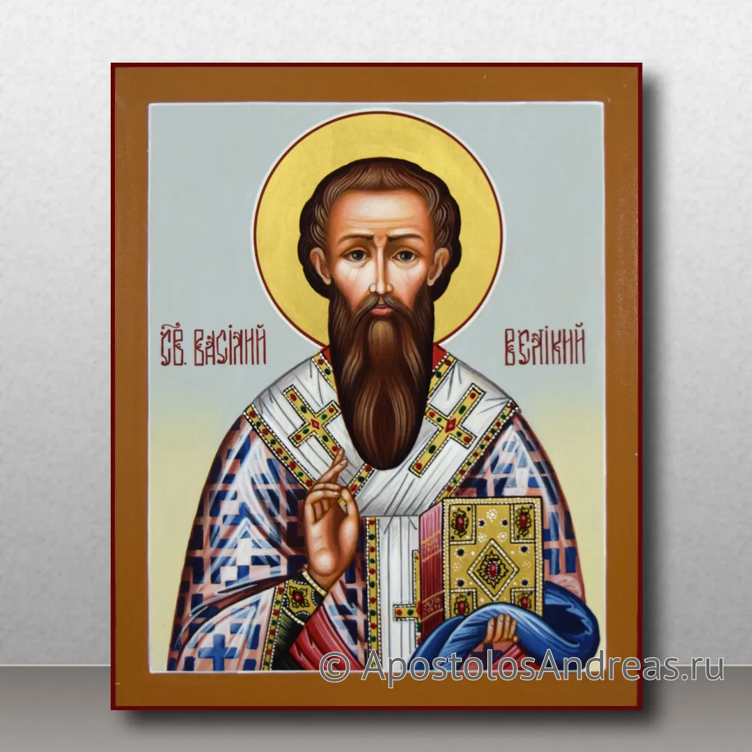 Икона Василий Великий, архиепископ, святитель, 2023 — образец № 2
