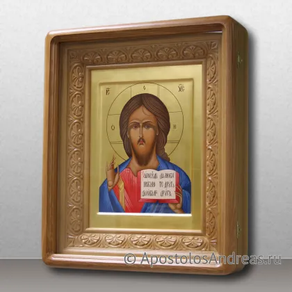 Икона Венчальная пара #17 (в киотах, с резной рамой) — миниатюра № 3