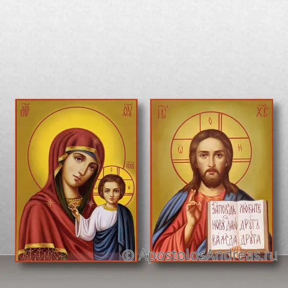 Рукописная икона Венчальная пара #20