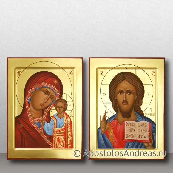 Рукописная икона Венчальная пара #39