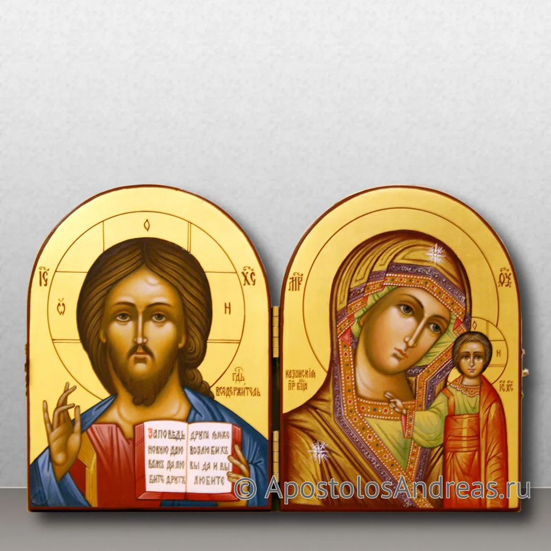 Икона Венчальная пара #41 (складень), 12х15<br><span style=