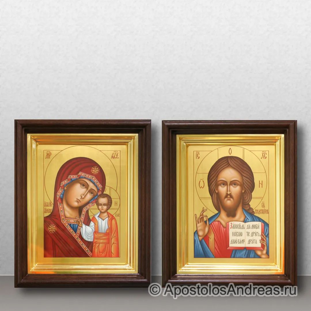 Икона Венчальная пара #46  (в киотах), образец № 1