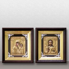 Венчальная пара под ризами, в киотах, миниатюра № 1