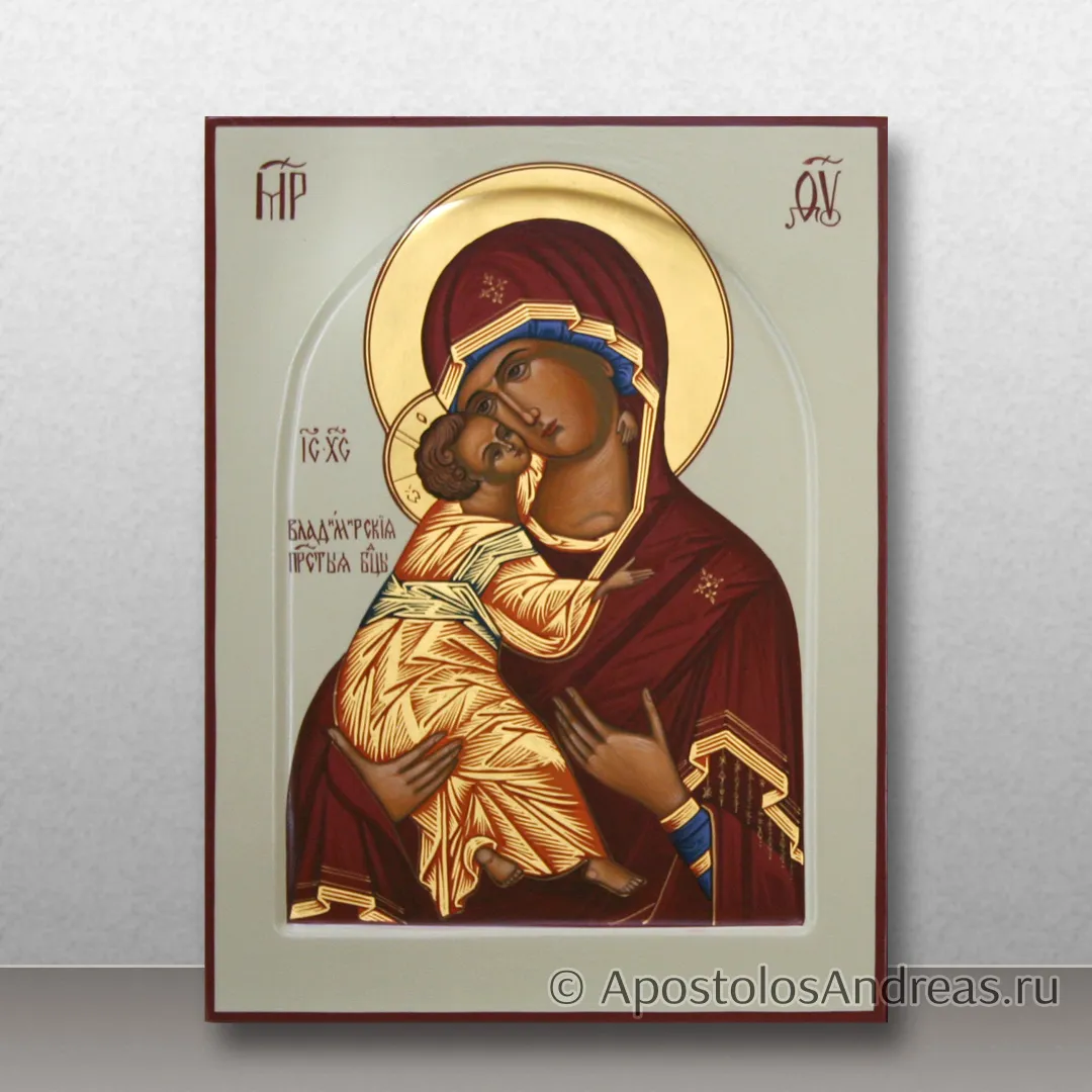 Венчальная пара — Владимирская и Спас, с золочением нимбов, 18х24, 2025 — образец № 3