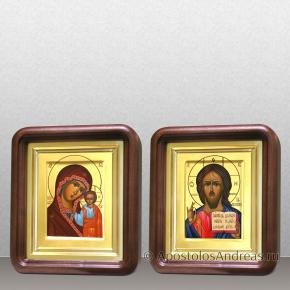 Венчальная пара в киотах (Казанская и Спаситель), миниатюра № 1