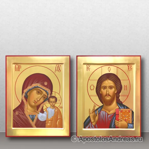 Рукописная икона Венчальная пара #08