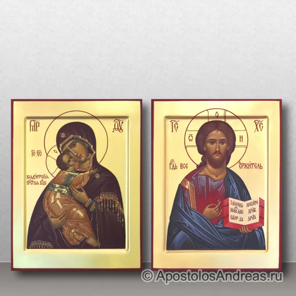 Рукописная икона Венчальная пара #09