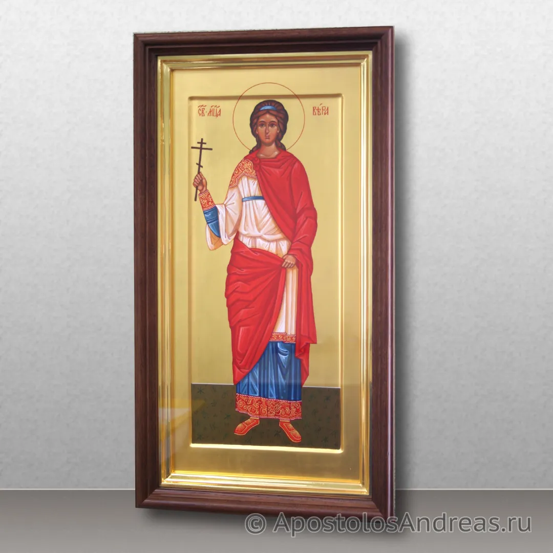 Мерная икона в киоте Вера Римская, 25х50, 2020 — образец № 1