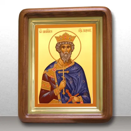 Икона Владимира князя (с золочением нимба, в киоте) — миниатюра № 30