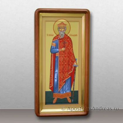 Икона мерная Владимира князя (с золочением фона, в киоте) — миниатюра № 32