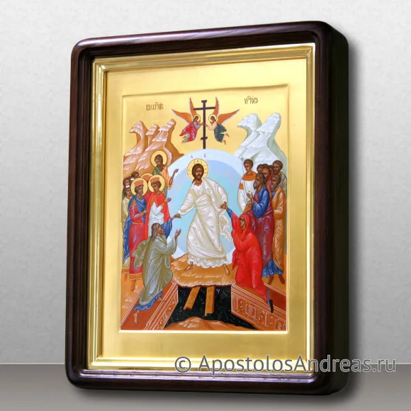 Рукописная икона Воскресение Христово