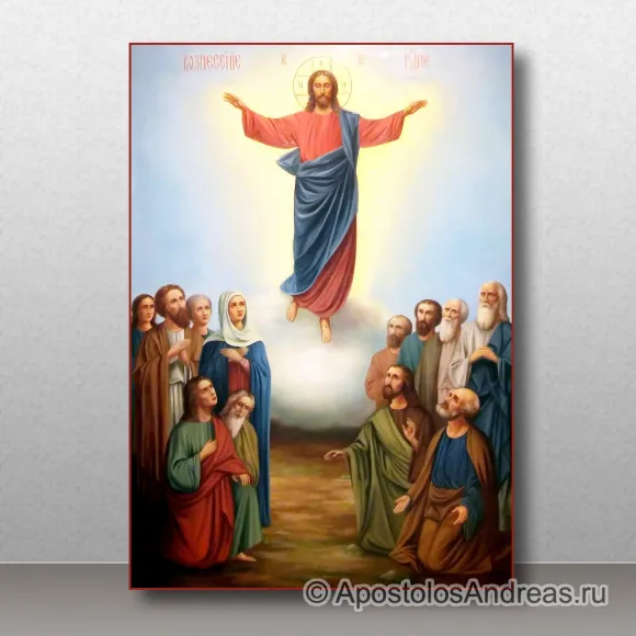 Рукописная икона Вознесение Господне