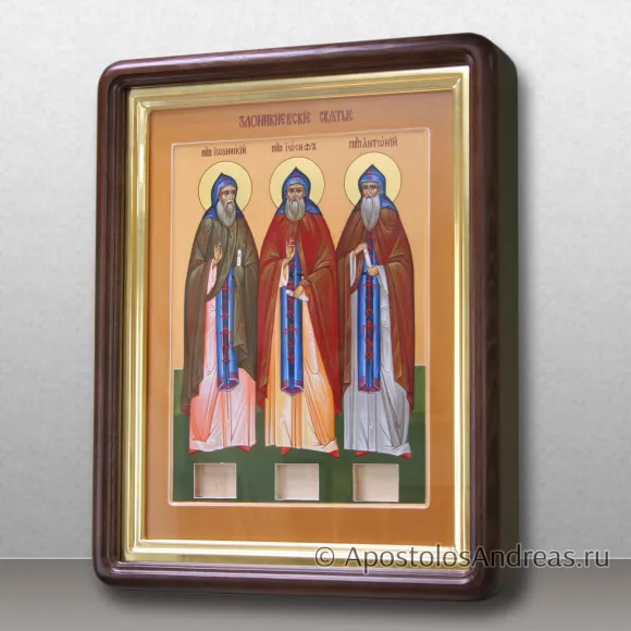 Рукописная икона Заоникиевские святые