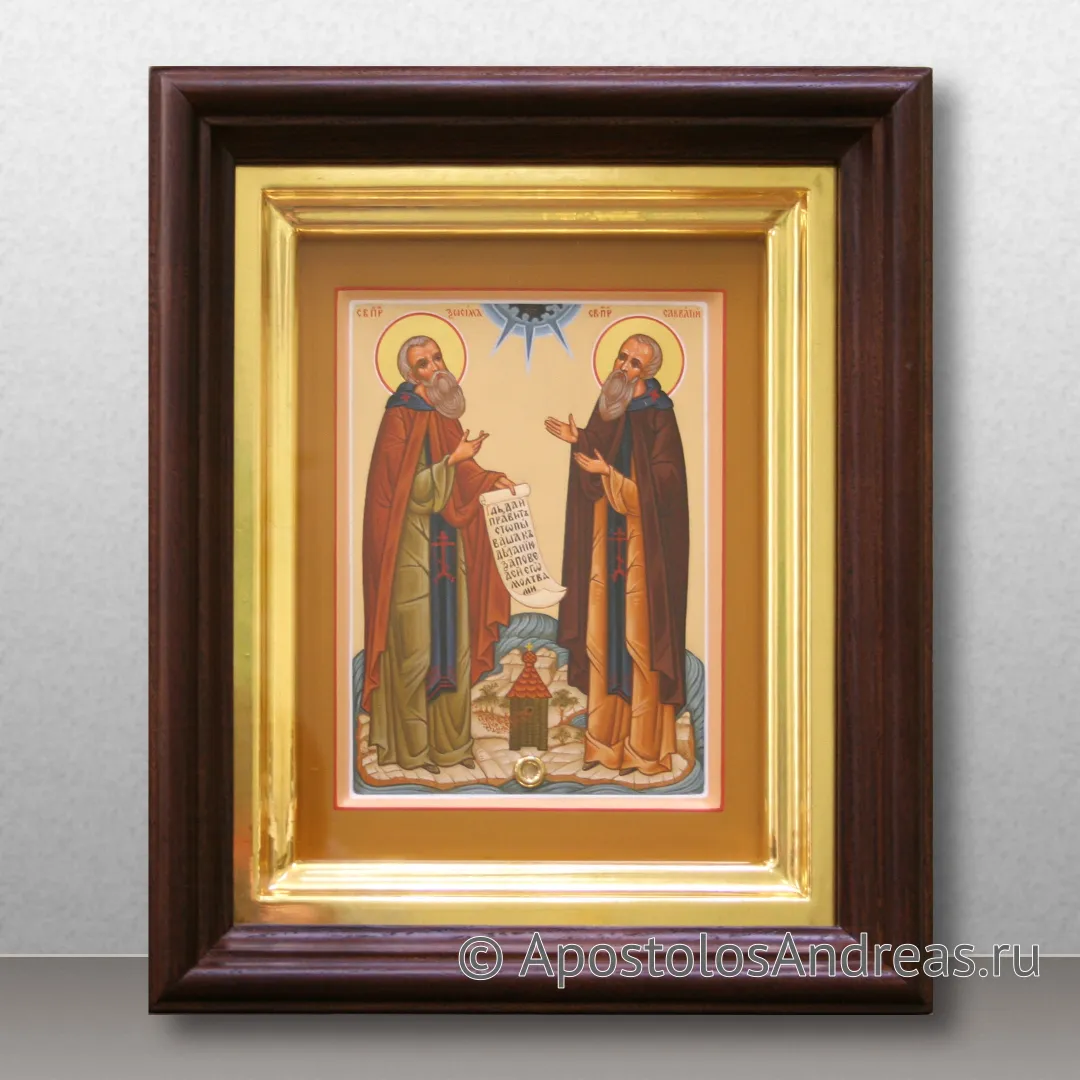 Икона Зосима и Савватий Соловецкие, преподобные, образец № 2