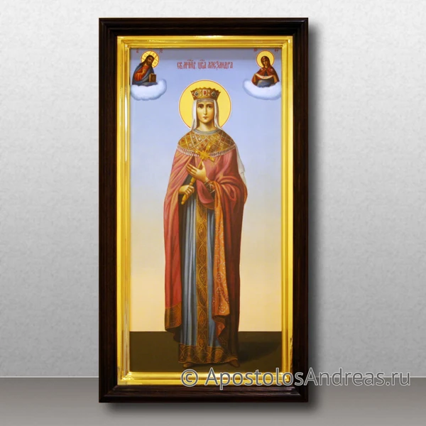 Мерная живописная икона в киоте Александра царица, образец № 4