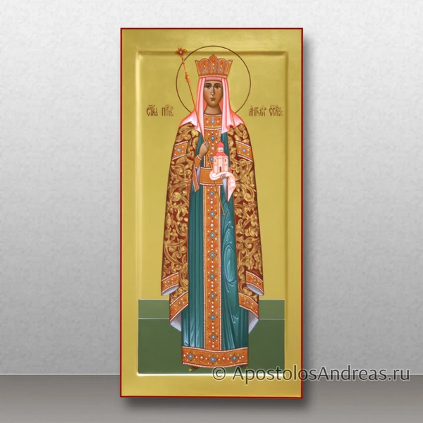 Икона Ангелина Сербская (с золочением фона), образец № 11