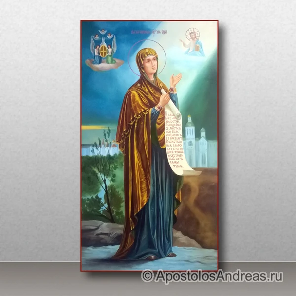 Икона Боголюбская Божия Матерь (с пейзажем), образец № 2