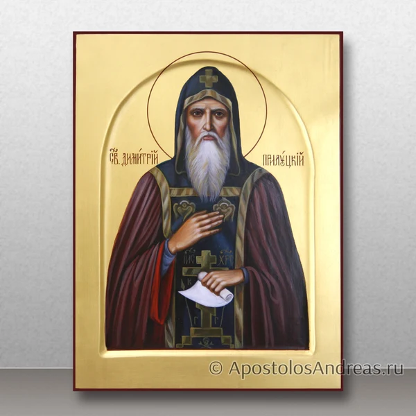 Икона Димитрия Прилуцкого (с золочением фона), образец № 3