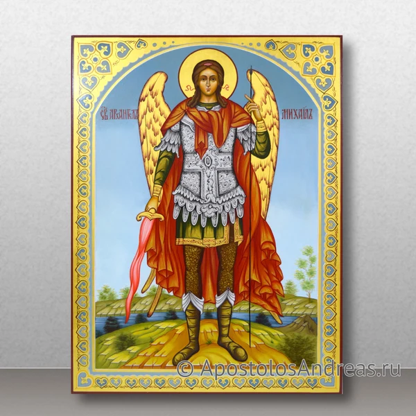 Икона Михаил Архангел (с орнаментом), образец № 10