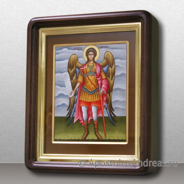 Икона в киоте Архистратиг Михаил, темпера, образец № 23