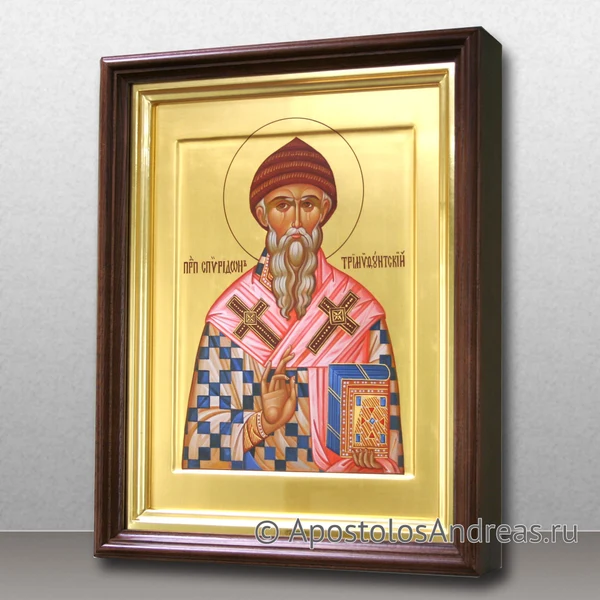 Икона Спиридон Тримифунтский (в киоте), образец № 16