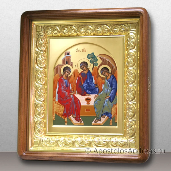 Икона Святой Троицы (в киоте с резной рамой), образец № 16