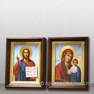 Киоты для венчальных икон Спасителя и Божией Матери