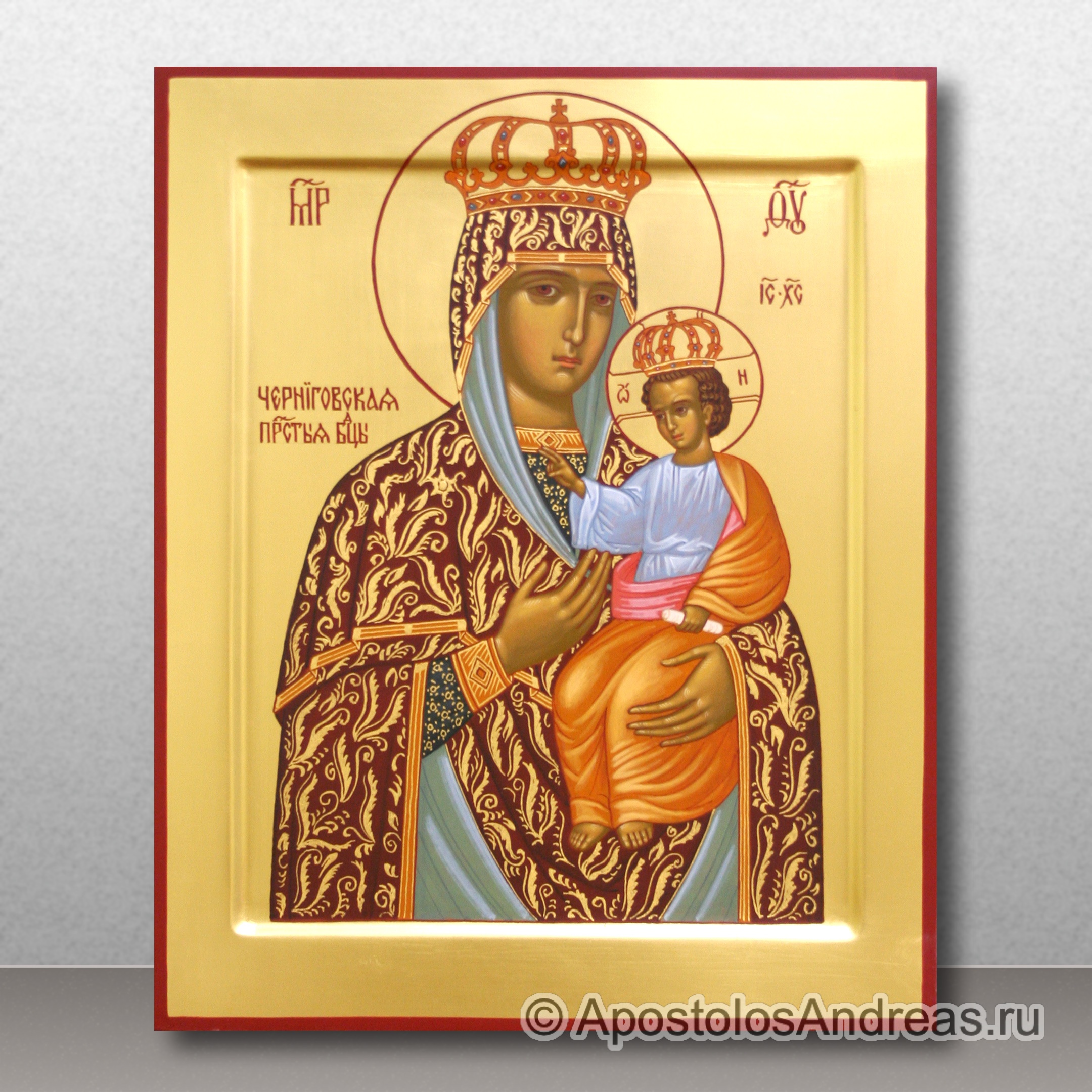 Икона Божией Матери с золочением одеяния