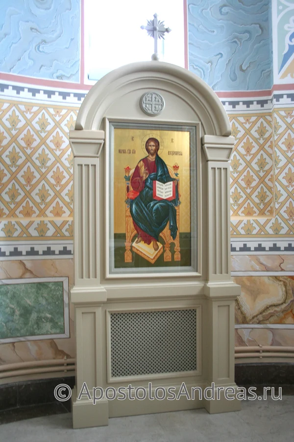Икона «Спас на троне» в напольном киоте — Троицкий храм в Коломне, Щурово